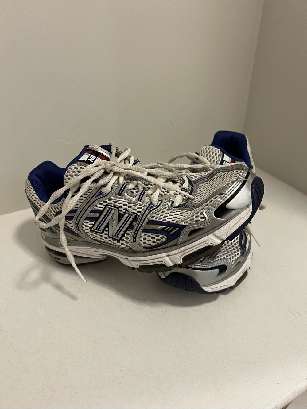 New Balance 1063 Running Shoes - White & Navy